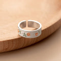 Fashion 100% 925 Sterling Silver Pink Orange Enamel Tulips Ring for Women Gifts 2024 New