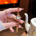 Light Luxury Fashion Sport Women's Alloy Quartz Watch with Hyacinth Dial Stainless Steel Band Latest Analog Display