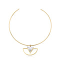 Exaggerated Necklaces & Pendants Wire Suspension Loop Big Stainless Steel Chokers Necklace for Women Colar Feminino