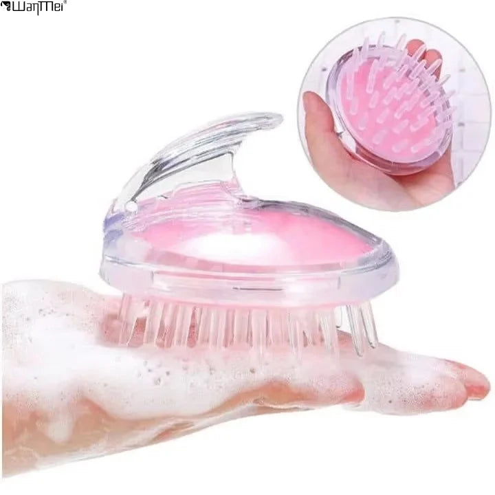 Wanmei Head Brush Head Massager Soft Silicone Clean Hair Relax SPA Brush Massage Shampoo Brush Salon Hair Growth