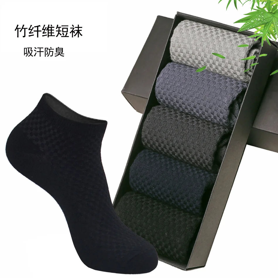 Xianghui Hot Sale Plain Breathable Quality Anti Foul Custom logo Ankle Mens Bamboo Socks