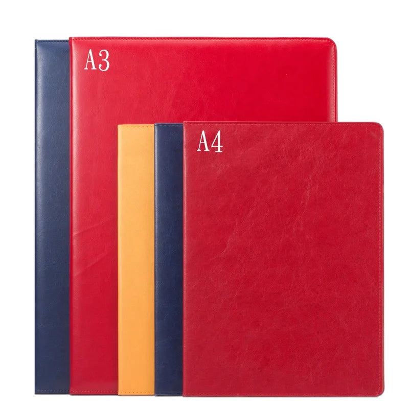 Customized Printing Logo Blank Blue A3 A4 Cheap Certificate Folder Holder Vegan Leather Certificate Cover Case Without Sponge