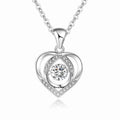 G1900 Valentine Gift Women Necklace Jewelry Moving Stone CZ Zircon Love Heart Pendant Necklace