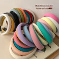 Khaki Thickened Hairpin New Version 3CM Milk Coffee Color Sponge Headband for Women Simple Style Hairband