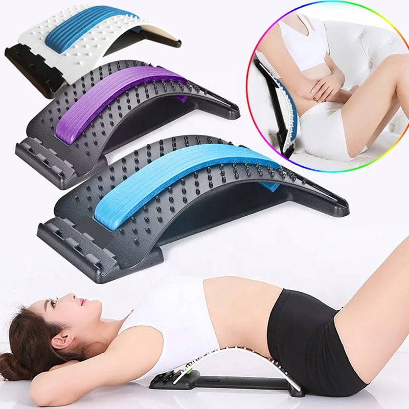 High Quality Spinal Pain Relief Acupuncture Therapy Back Stretcher Lumbar Back Massager Waist Support Stretcher MegaBDM