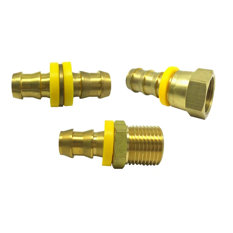1/4\" 3/8\" Brass Push-Lok Female Push-On Barb Pipe Fittings Low Pressure
