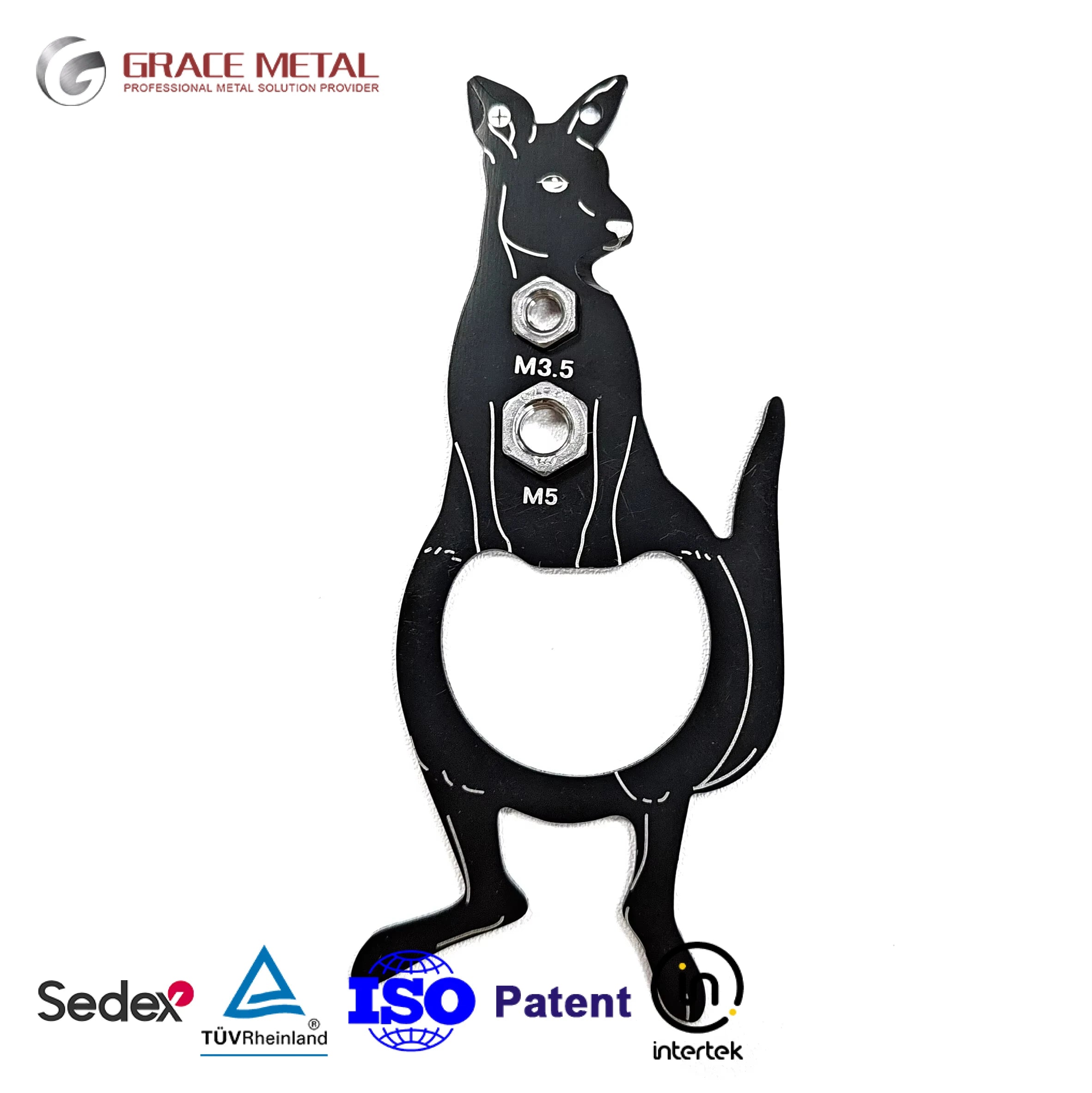 OEM ODM 6 in 1 Kangaroo Shape Custom LOGO Multi Function Tool Card Bottle Opener Card Tool