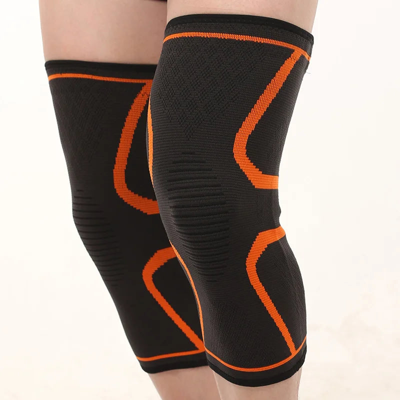 2024 Wholesale Nylon Knee Brace Sports Leg Sleeve Compression Knee Pads With Anti-Slip Strip