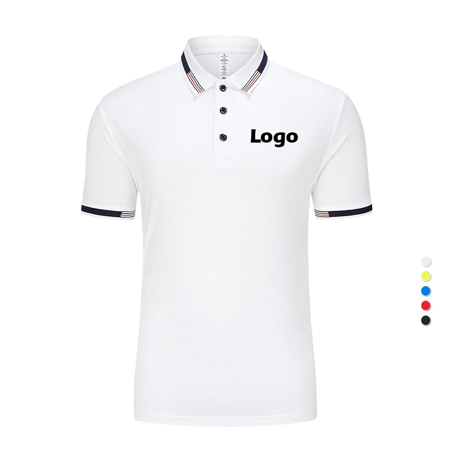 Lidong Custom Men's for Polo T-Shirts Black and White Low MOQ Loose Fit Knitted Fabric with Printed Pattern