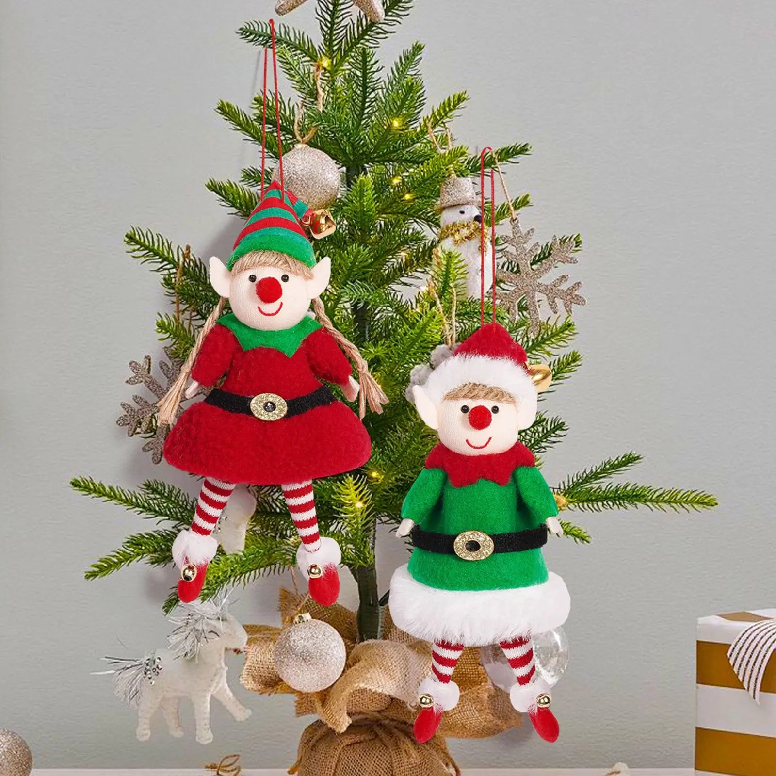 Merry Christmas Tree Hanging Stuffed Christmas Elf Decorations Christmas Elf Doll Pendant