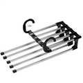 Multi-Functional Magic 5-Layer Foldable Stainless Steel Pants Hangers Space Saving for Wardrobe and Bathroom Use