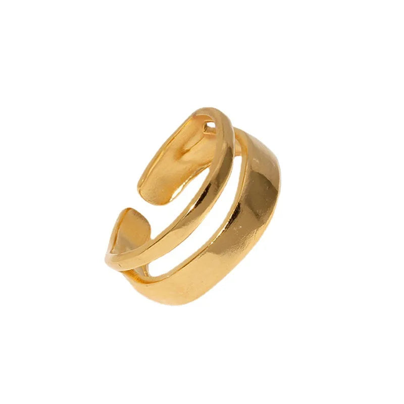 BM Eco-friendly Jewelry Punk Hollow Stainless Steel Open Rings