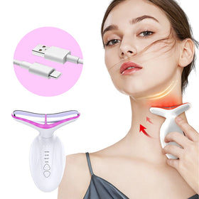 2024Hot Wholesale Portable Electric Intelligent Face & Neck Massager Anti-Wrinkle Anti-Aging Face & Neck