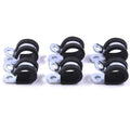 Galvanized Iron Cable Clamps EPDM Rubber Lined Clip Metric Measurement System Cushion Rubber for Pipe Tube Metal Saddle Clamps