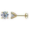 1ct 6.5mm Moissanite Earrings 925 Sterling Silver Gold Plated 4 Claw Studs D Color VVS Diamond for Men Women GRA Luxury Jewelry