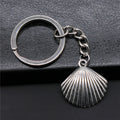 WYSIWYG 25x24mm Antique Silver Plated Antique Bronze Plated Zinc Alloy Shell Key Chain Souvenirs Gift P1-ABD-C10228