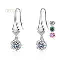 Sterling Silver Fashion and Elegant Earrings Wholesale V-shaped Diamond Moissanite Drop Earrings