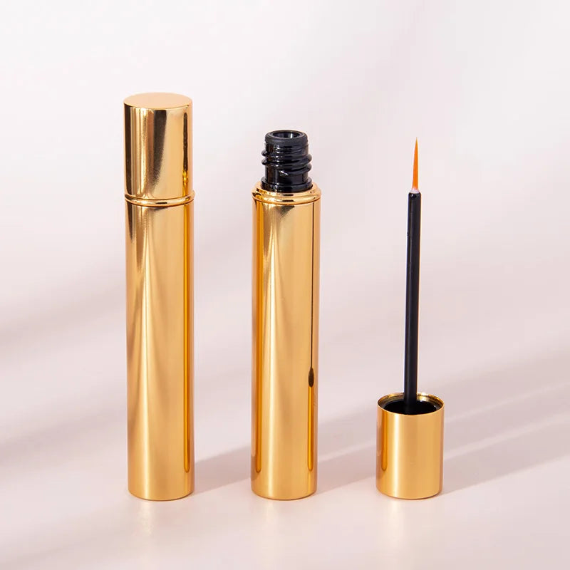 Gold Bottle Eyelash Adhesive Waterproof Eyelashes Glue Adhesive Strip Lashes Glue Wholesale Custom Logo Private Label Latex Free