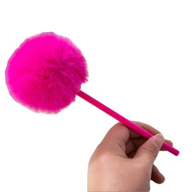 Pompom Ballpoint Pens Custom Colors Funny Style Roller Signature Ball Point Pens Plastic Cartoon Pompon Pen for Kids