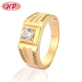 Men's Engagement Jewelry Zircon Rings Wedding Pure Gold Ring Designs for Men