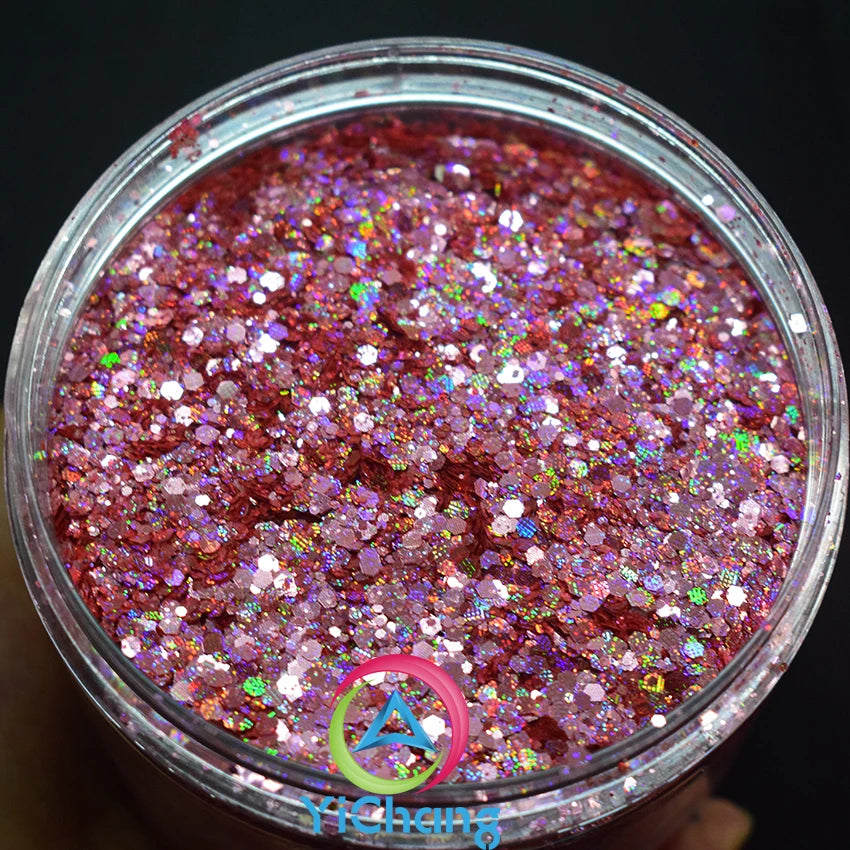 Party Supply Decorations Acrylic Sheet Cosmetic Glitters Flakes Chunky Glitter Sequins for Nail Arts Tumbler Resin