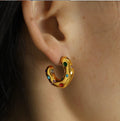 New Pearls Stainless Steel Hoop Earrings Gold Color Vintage Multicolour Crystal Rhinestone Stud Earring Jewelry for Women