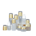 Frosted Matte Finishing Glass Jars with Golden Silver Acrylic for Cosmetics Packaging Skin Care Bottles and Jars