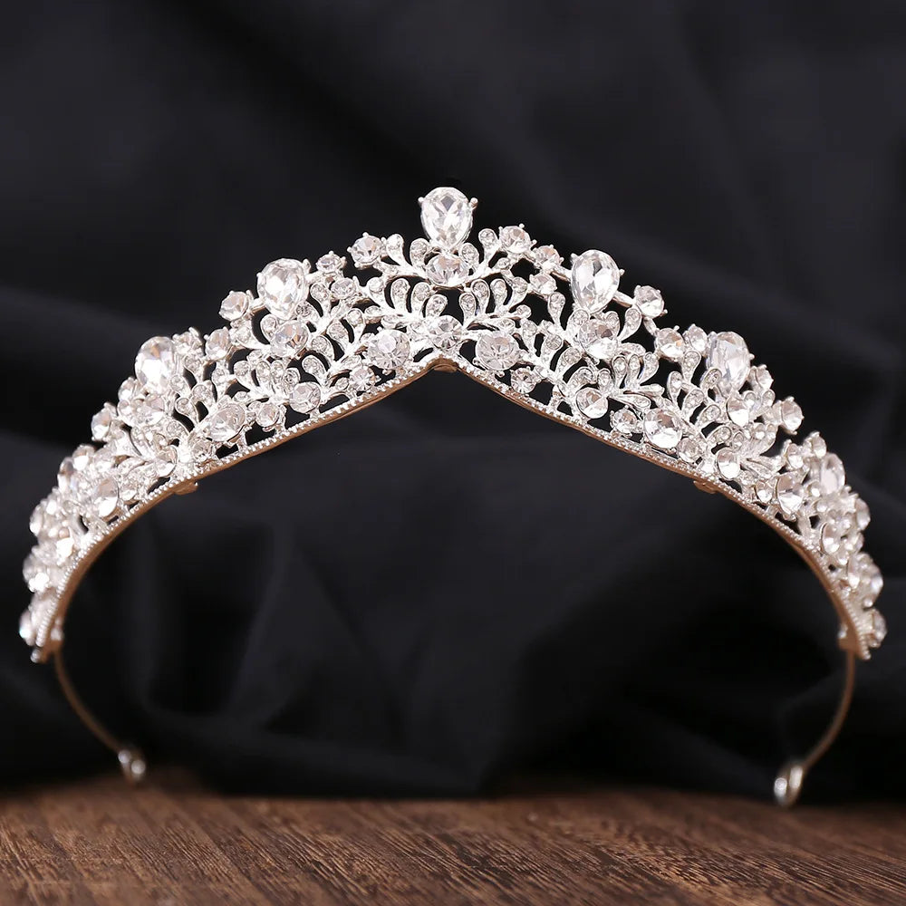 Wholesale Wedding Princess Bridal Hair Accessories Crown Tiara Rhinestone Crystal Simple Crown Tiara