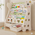 2025 New Design Kids Book Shelves Organizer Kids Storage Box Rack Plastic Children Bookshelf