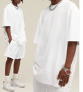 New Fashion  Summer Jogger Custom Logo Cotton Mens Shorts and T Shirt Sets Men 2 Piece Set Shorts Set for Men