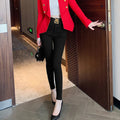 ZYHT 5539 Autumn and Winter New Korean Style Women's High-waist Slim-fit Pants Black Casual Trousers Pencil Pants Ladies