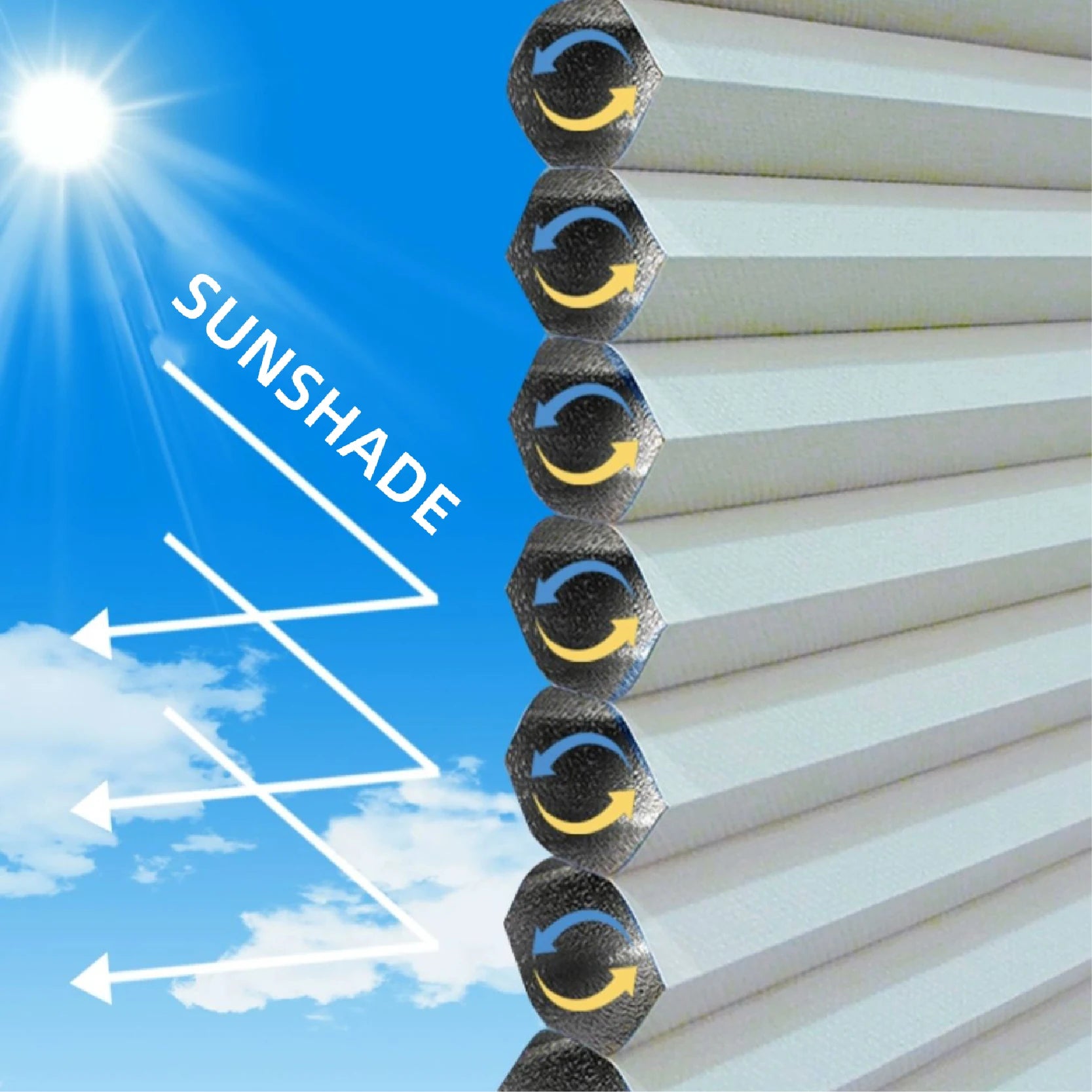 100% Blackout Non Woven Honeycomb Pleated Blinds Fabric 16mm 20mm 25mm Window Blinds Curtain Cellular Shades Spring Format Plain