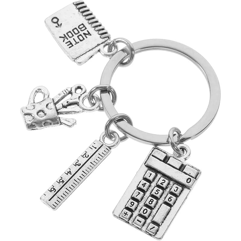 Fashion Zinc Alloy Light Keychain UV Printed Backpack Key Holder Graduation Party Favors and Teacher's Gift