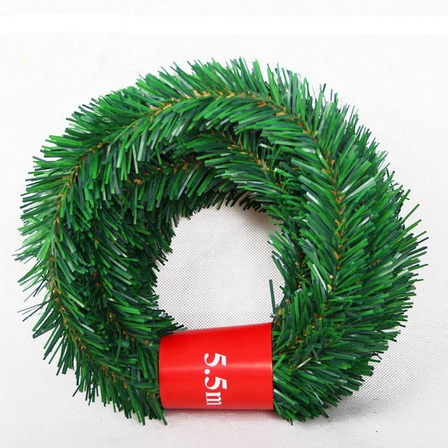 Christmas Garland Artificial Green Non-Lit Pine Garland DIY for Festive Holiday Xmas Wedding Party Wreath Mantle