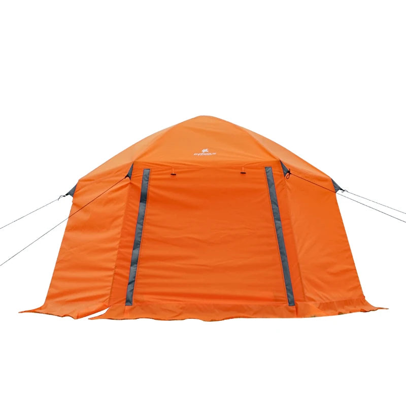 Newest Family Size 4 Season Orange Waterproof Camping Automatic Sun Proof Fast Instant Hexagon Tent for Camping Hiking Fishing