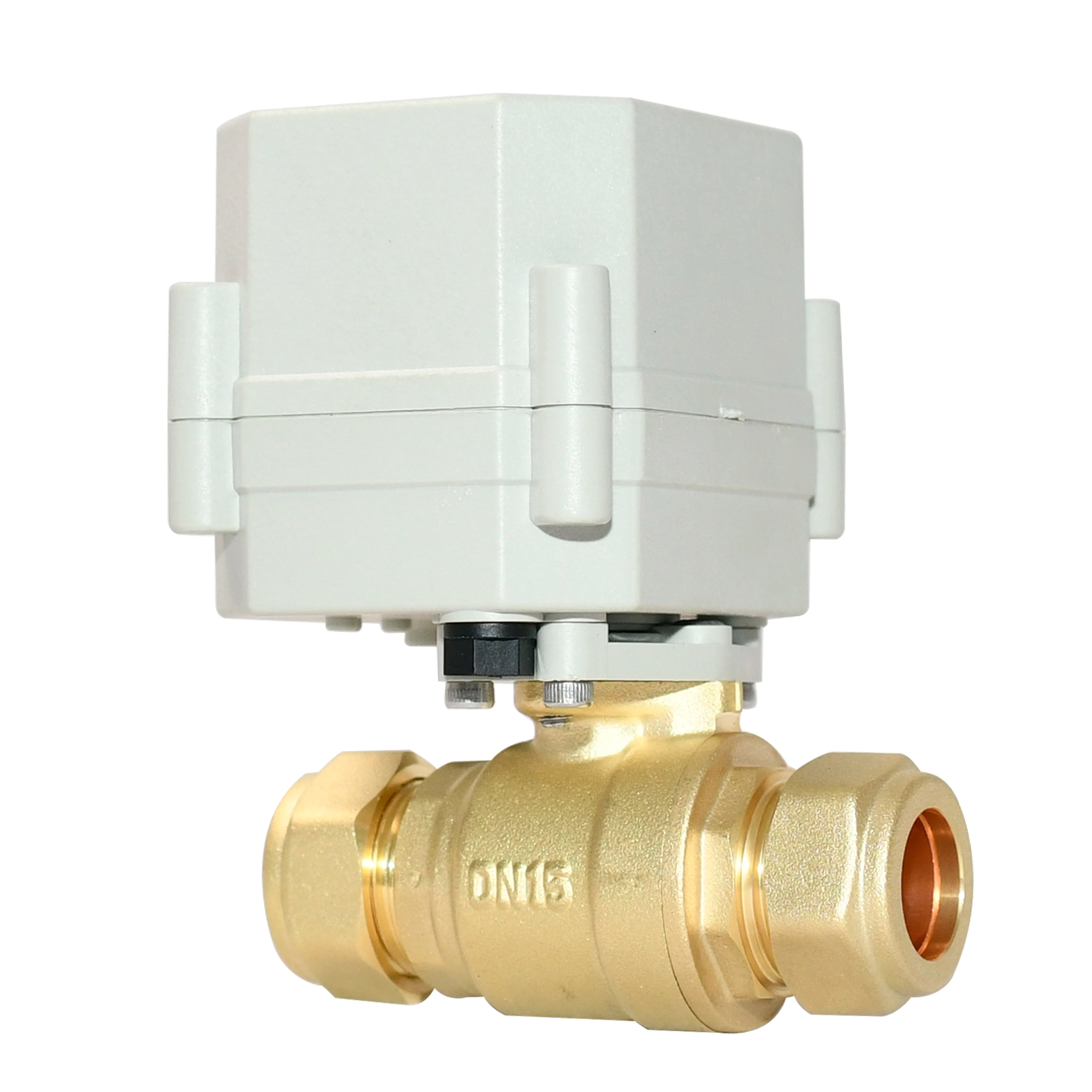 A20-T20-B2-C 2 Way 3/4'' DN22 22mm Brass Double Union CR501 DC12V DC24V Motorized Ball Valve Flow control valve