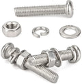 Stainless Steel 304 Screws Nuts Washers Round Head Screw Bolt and Nut Washer Set