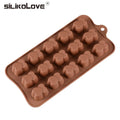 JSC2771 Hot Reusable Candy Mold Double Heart Shaped Silicone Chocolate Mold Cake Decor