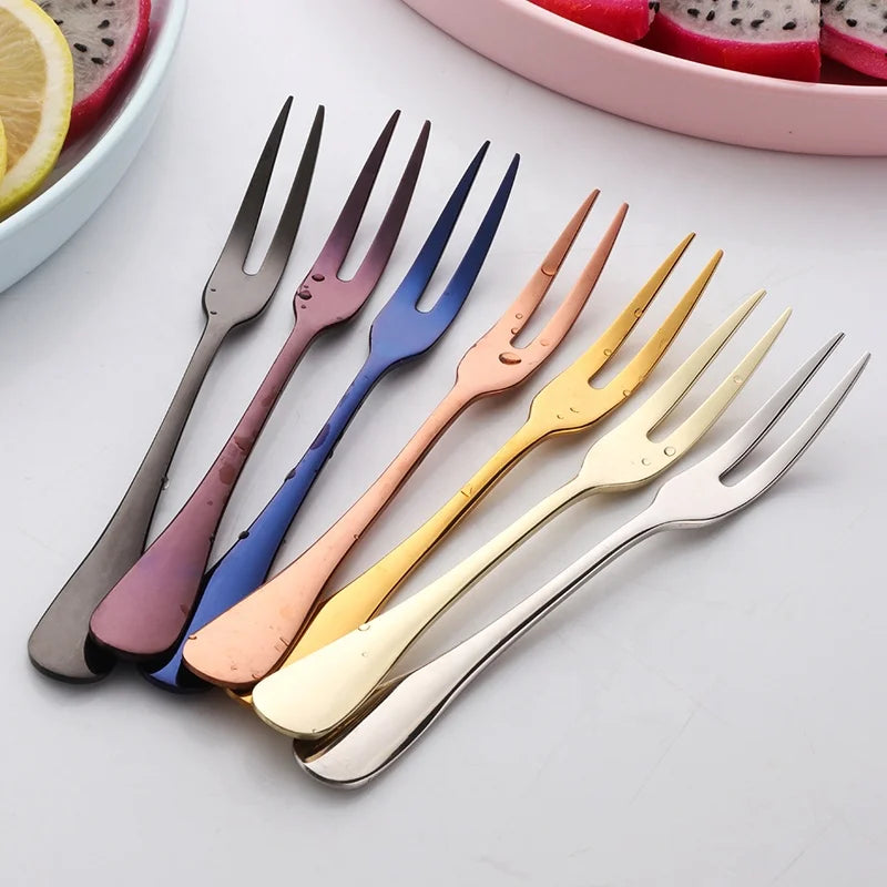 Customized Logo Wedding Creative  Colorful Cake Dessert Forks Lovely Mini Fork Used for Cake Party