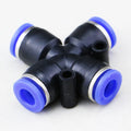PZA 4mm 6mm 8mm 10mm 12mm Connector 4-way One Touch Equal Union Cross Tube Fitting
