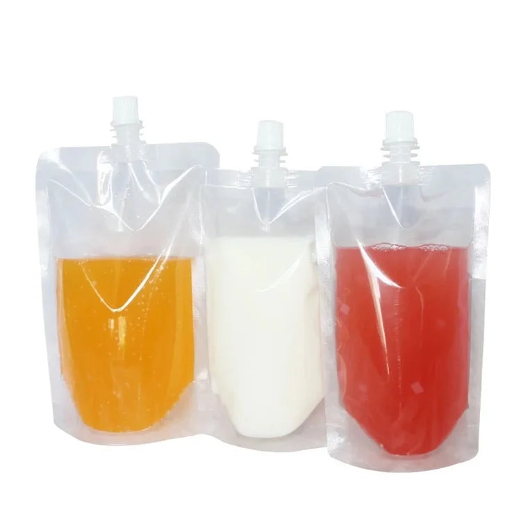 Clear Stand up Water Liquid Packaging Plastic Bag Drink Spout Pouches
