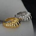 ICEBELA Fine Jewelry 925 Sterling Korean 18k Gold Plated Chunky Silkworm Chrysalis Geometry Ringent Finger Ring for Women
