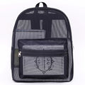 Padded Straps Black Mesh Pack Backpack Heavy Duty Classic Student Semi Transparent Mesh Backpack for School