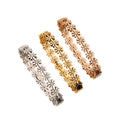 Stainless Steel Little Daisy Flower Bangles Waterproof Non-fading Silver/Gold/Rose Gold Plated Classic Style Party for Women