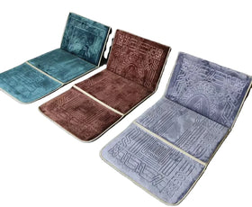 Wholesale Fashion Islamic Praying Rug Foldable Polyester Prayer Mat with Backrest for Travel or Mosque Use Muslim Gift