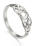 Viking Irish Knot Moon Open Rings Stainless Steel Vintage Adjustable Finger Ring for Women Men Trendy Jewelry Amulet Female Gift
