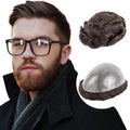 BLT Hair Patch for Men Skin Indian Hair Piece Unit 8x10 0.1-0.12mm PU Toupee Natural Wave 130% Density