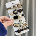 5pcs Bear Hairpin New Vintage Hair Clip Set Pearl Clip Duck Beak Clip Set Rose Love Me Hair Accessory Birthday Gift