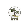 Palm Tree Magnetic Metal Golf Ball Marker Hat Clip Unique Beach Ball Accessory Set Iron Material