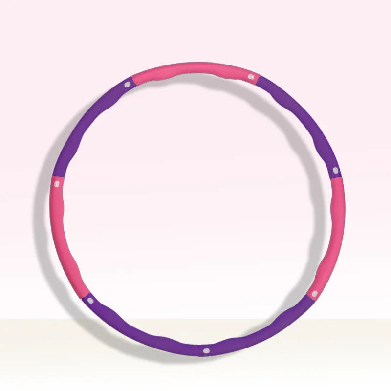 Adjustable Size Multi-color Hula Ring for Kids Women 8 Sections PP+Foam Material Max Waist Size 95cm Fitness Exercise Weight